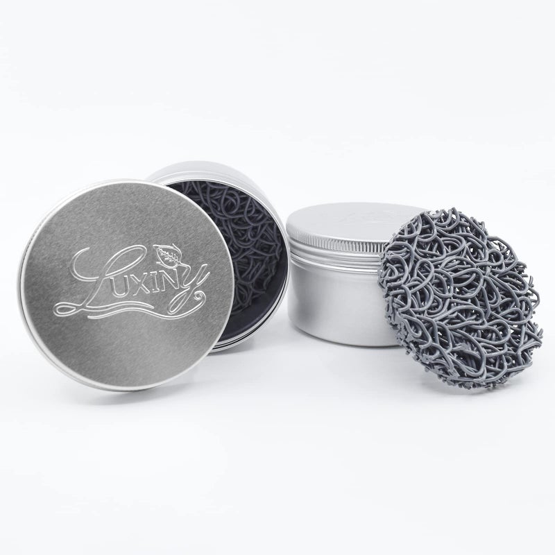 Luxiny Shampoo Bar Holder Tins With Soap Saver Pad Lift For Use in Shower  as Solid Shampoo  Conditioner Travel Case  Helps Bars Last Longer 2 Portable Rust Resistant Containers 2 Grey Lifts